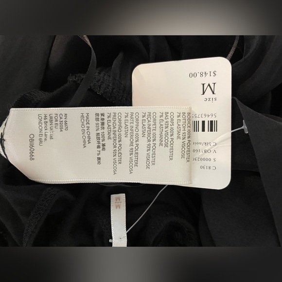 🌼🏷️ NWT Free People Black Body suit. Size medium. - Picture 6 of 9